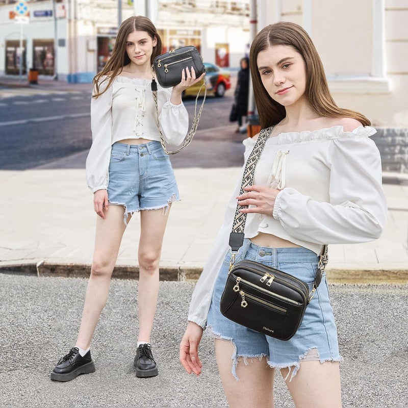 Makes Crossbody Purse for Women Small Crossbody Bags Trendy Vegan Leather with Adjustable Shoulder Straps Gift for Mother Wife Mom - Image 2